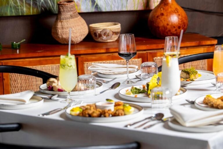 Dining area at Escarpment Serengeti Luxury Camp in the Serengeti