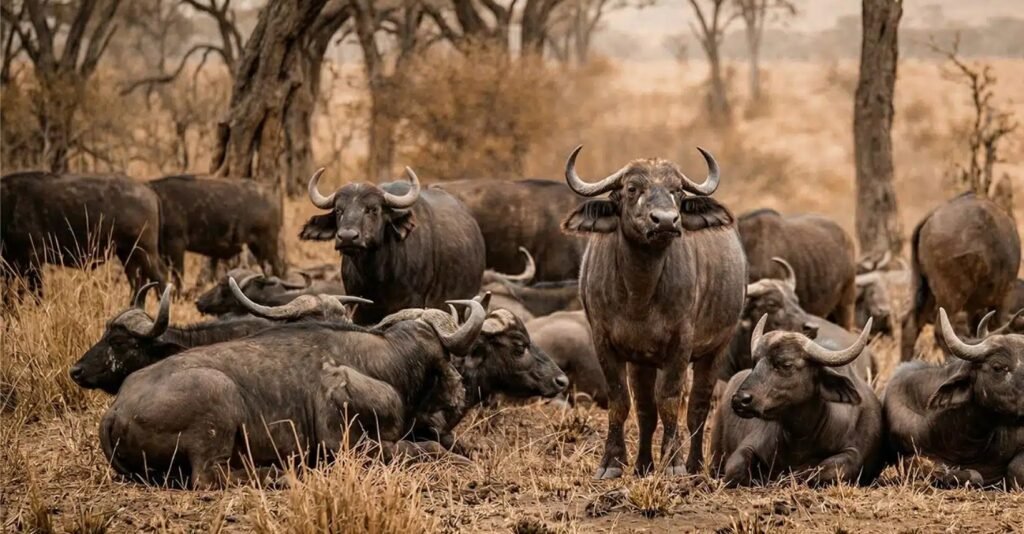 Wildlife viewing near Bologonja Springs in Northern Serengeti with a safari vehicle exploring the remote landscapes of Tanzania National Park.